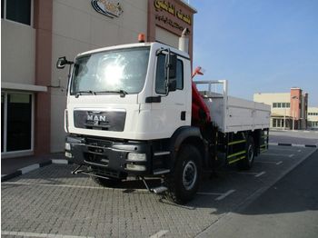 Vrachtwagen met open laadbak, Kraanwagen MAN TGM 18.240 4×4 FASSI 110 Truck Crane 2011: afbeelding 1