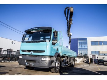 Openbakwagen vrachtwagen Renault PREMIUM 260.19 + CRANE 14T/M