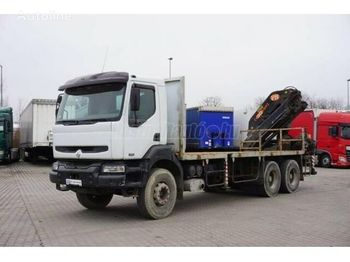 Vrachtwagen met open laadbak, Kraanwagen RENAULT KERAX 420 DCI Darus: afbeelding 1