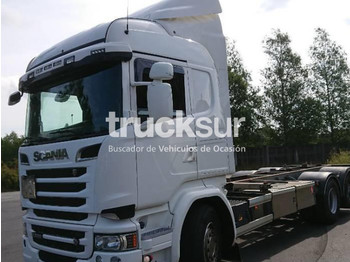 Containertransporter/ Wissellaadbak vrachtwagen SCANIA R520: afbeelding 1