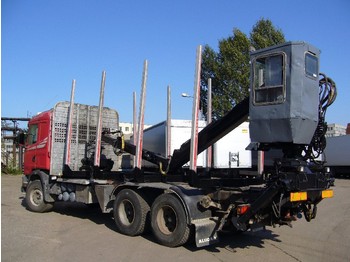 Scania 144 mit kran - Vrachtwagen