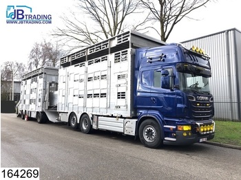 Veewagen vrachtwagen Scania R 620 6x2, EURO 5, Animal transport, 3 layers, Manual, Retarder, Airco, Standairco, Combi: afbeelding 1
