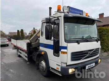 Vrachtwagen met open laadbak, Kraanwagen Volvo FL610: afbeelding 1