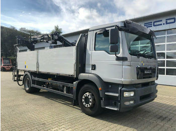 Vrachtwagen met open laadbak MAN TGM 18.340 Pritsche Kran ATLAS 105.2 *Hochsitz
