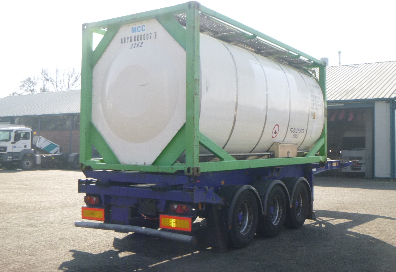 Tankcontainer, Oplegger Danteco Food tank container inox 20 ft / 25 m3 / 1 comp: afbeelding 4