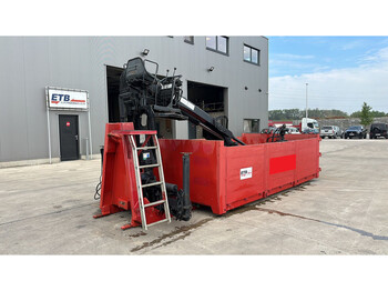 Onbekend CONTAINER WITH CRANE (HIAB CRANE 102 / KNIJPER/ GOOD WORKING CONDITION) - Haakarm container