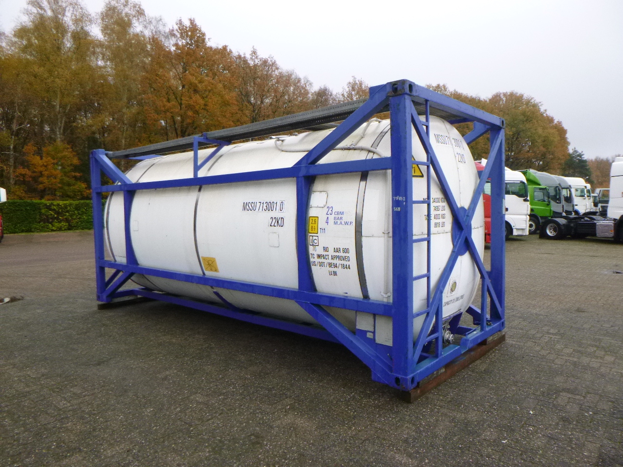 Tankcontainer, Oplegger M Engineering Chemical tank container inox 20 ft / 23 m3 / 1 comp: afbeelding 2