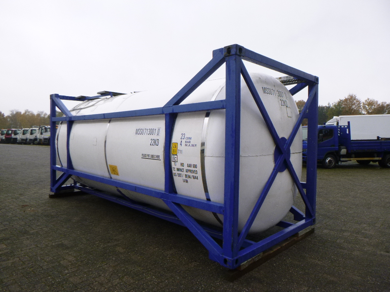 Tankcontainer, Oplegger M Engineering Chemical tank container inox 20 ft / 23 m3 / 1 comp: afbeelding 3