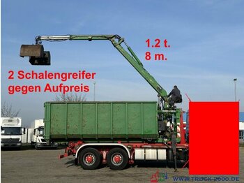  Abrollcontainer 23 m³ + Kran Hiab F 95S 1.2t 8m - Haakarm container: afbeelding 1