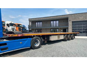 Open bak met boorden oplegger Cardi Plattform Auflieger Twistlock Lenkachse: afbeelding 2