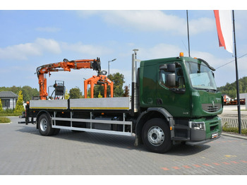 Vrachtwagen met open laadbak, Kraanwagen Renault Premium 180.240DXI długość Skrzyni-6.820cm + HDS TEREX TLC 92.2: afbeelding 2