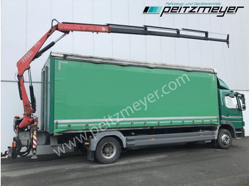 Schuifzeilen vrachtwagen, Kraanwagen MERCEDES-BENZ Atego 1224 L Pritsche m. Heckkran Funk 4 x hydraulisch: afbeelding 4