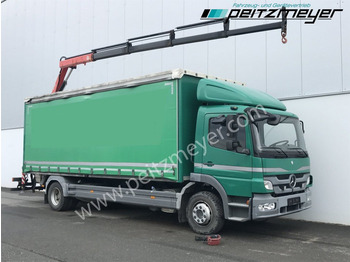 Schuifzeilen vrachtwagen, Kraanwagen MERCEDES-BENZ Atego 1224 L Pritsche m. Heckkran Funk 4 x hydraulisch: afbeelding 2