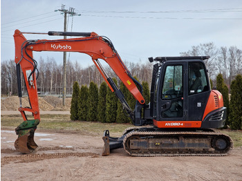Minigraafmachine KUBOTA KX080-4. Metal tracks.: afbeelding 3