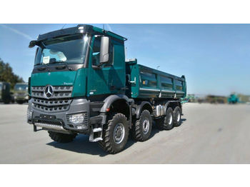 Kipper vrachtwagen Mercedes-Benz Arocs 4145 8x6 4 Achs Muldenkipper Singelreifen: afbeelding 1