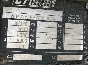 Open bak met boorden oplegger General Trailer SYY3FP SYY3FP Plattformauflieger, Liftachse: afbeelding 3