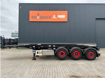 Containertransporter/ Wissellaadbak oplegger Van Hool 20FT Tipping-chassis, ADR (EX/II, EX/III, FL, AT, OX), SAF, 2 liftaxles, APK/ADR: 06-2026: afbeelding 3