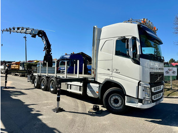 Vrachtwagen met open laadbak, Kraanwagen Volvo FH 420 8x4 TRIDEM + KRAAN HIAB 408 E-8 HIPRO + WINCH - 63.000km ONLY - CREWCAB 4 SEATER - PLATFORM 7m - TOP CONDITION: afbeelding 2