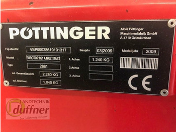 Hooischudder Pöttinger Eurotop 851: afbeelding 5