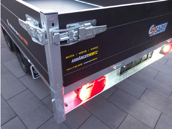 Open/ Plateau aanhangwagen Saris PL 256 150 1500 1 256x150x30cm black Edition LED Beleuchtung 13" 1500kg Online: afbeelding 3