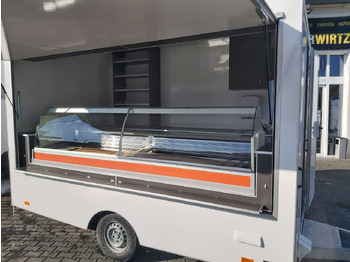 Verkoopwagen Verkaufsanhänger VK P 360 200 aero 360cm Verkaufsklappe Kühlthekenausstattung Profi L 1300kg: afbeelding 3