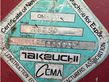 Graafmachine TAKEUCHI TB 250 5t: afbeelding 5