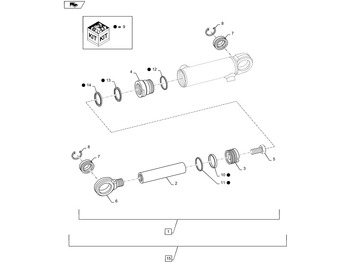 Hydraulische cilinder NEW HOLLAND