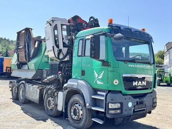 Bosbouwmachine, Vrachtwagen MAN TGS 35.540 8x4  mit Komptech-Zusatzeinheit: afbeelding 5