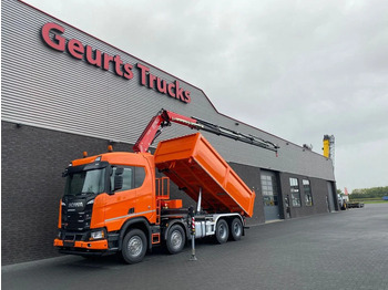 Kipper vrachtwagen, Kraanwagen Scania R650 V8 NGS XT 8X4 + KIPPER + FASSI F275A.2.25 KRAAN/KRAN/CRANE/GRUA: afbeelding 2