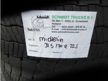Band voor Vrachtwagen Michelin 315/70R22.5 // 2 X ACHTER BAND MET STAAL WIEL: afbeelding 5