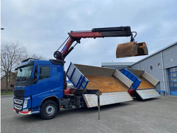 Kraanwagen Volvo FH4-500 / HMF 3220K-RC / REMOTE / ROTATOR / 3SIDE TIPPER / DYNAMIC STEERING / ONLY:302623 KM / AUTOMATIC / EURO-6 / 2017: afbeelding 2