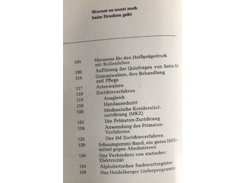 Inbindmachine Heidelberg OHT Manual "Winke für den Maschinenmeister" (Hints for the Machine Operator): afbeelding 3