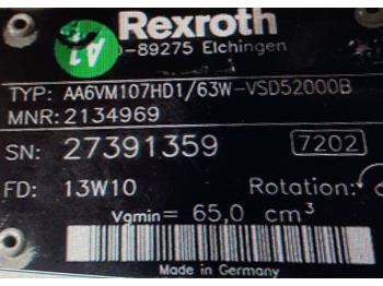 Nieuw Hydromotor voor Boormachine REXROTH A6VM107HD2/63W-VZB010F00B R902207840: afbeelding 4