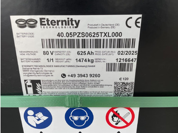 Batterij voor Intern transport Eternity 80V   5 EPzS 625: afbeelding 2