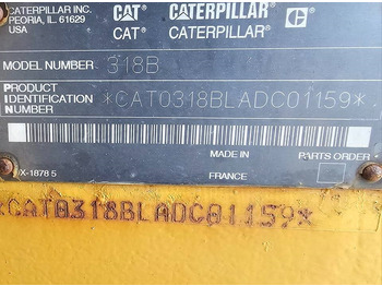 Rupsgraafmachine CATERPILLAR 318