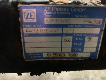 Achterass voor Bus ZF Hinterachse Axis ZF AV132/90 5,13 4472036457 MAN Lions City A21: afbeelding 2