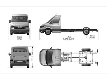 Chassis vrachtwagen MAN TGE