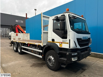 Vrachtwagen met open laadbak, Kraanwagen Iveco Trakker 360 6X4, EURO 6, Palfinger, Remote, Steel suspension: afbeelding 3