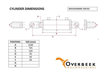 Hydraulica - Tilt cylinder/Kippzylinder/Nijgcilinder: afbeelding 4 Hydraulica - Tilt cylinder/Kippzylinder/Nijgcilinder: afbeelding 4