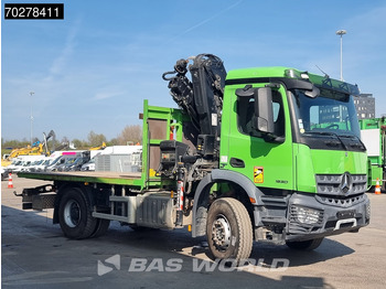 Vrachtwagen met open laadbak, Kraanwagen Mercedes-Benz Arocs 1830 4X2 Hiab 122 ES-3 HIPRO Kran Crane Big-Axle Euro 6: afbeelding 3