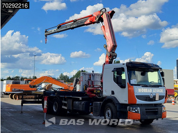 Vrachtwagen met open laadbak, Kraanwagen Renault Premium 370 6X2 Fassi F330B.23 Kran Crane Manual Big-Axle Lift-Axle Euro 4: afbeelding 3
