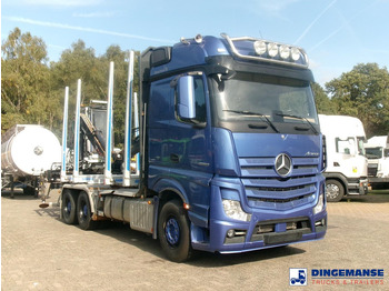 Houttransport, Kraanwagen Mercedes-Benz Actros 2663 6x4 Euro 6 loglift F96 crane timber truck: afbeelding 2
