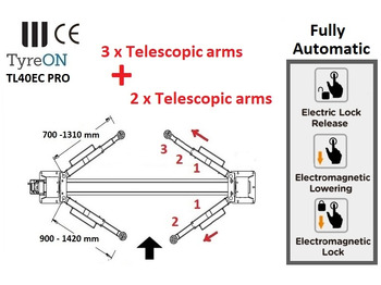 Werkplaats toebehoor TL40EC PRO 2-column lift fully automatic - clear floor: afbeelding 3