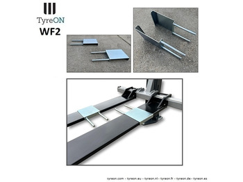 Werkplaats toebehoor WF2 wheel forks for vehicles with different track widths like ride-on lawn mowers - suitable for tyreON TL10E - Set of 2 pieces: afbeelding 5