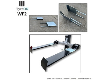 Werkplaats toebehoor WF2 wheel forks for vehicles with different track widths like ride-on lawn mowers - suitable for tyreON TL10E - Set of 2 pieces: afbeelding 2