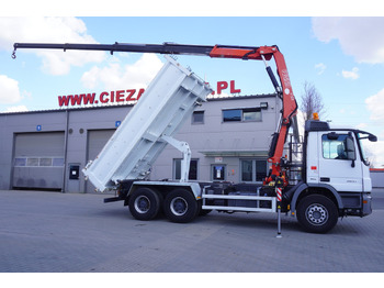 Kipper vrachtwagen, Kraanwagen MERCEDES-BENZ Actros 2641 6×4 E5 / Crane / Dumper / 110000 km!: afbeelding 3
