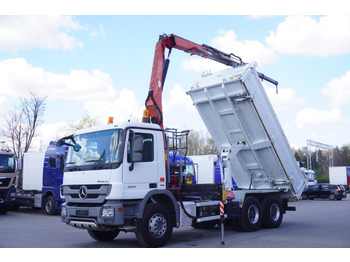 Kipper vrachtwagen, Kraanwagen MERCEDES-BENZ Actros 2641 6×4 E5 / Crane / Dumper / 110000 km!: afbeelding 2