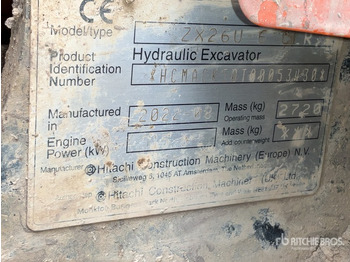 Minigraafmachine HITACHI ZX26U-6