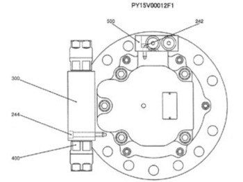 Nieuw Zwenkmotor voor Bouwmachine Case PY15V00012F2 - PY15V00012F1: afbeelding 2