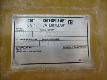Kipper laadbak CATERPILLAR
